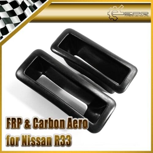 For Nissan R33 NIS N1 Style FRP Fiber Glass Bumper Vent Fiberglass Front Air Duct Tuning Vent Drift Kit Set
