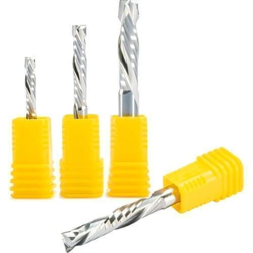 3pcs AAA UP &DOWN Cut 4x17/22mm Two Flutes Spiral Carbide Mill Tool CNC Router Compression Wood End Mill woodworking Cutter Bits