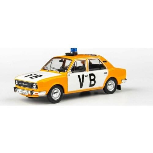 NEW 1:43 Scale Model Abrex Skoda 105L VB 1977 PoliceS car for collection gift