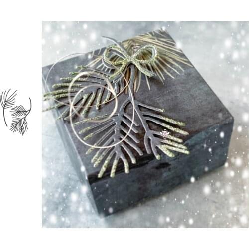 New 2Pcs Christmas leaves metal Cutting Dies Stencils DIY Scrapbooking Paper/photo Cards Embossing Dies