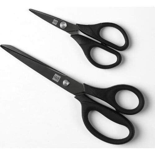 2Pcs Huohou Titanium-plated Scissors Black Sharp Sets Sewing Thread Antirust Pruning Scissor Leaves Trimmer Tools E20