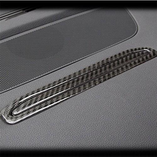 Carbon Fiber Interior Decoration Instrument Panel NAVI Media Cover Frame Cover Trim Stickers for AUDI Q7 SQ7 4M 2016-2019 Decals