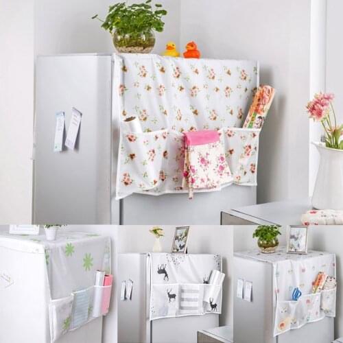 1Pcs Refrigerator Cloth 130*55cm Waterproof Dust Covers Fridge Storage Bags Freezer Top Bag Kitchen Supplies