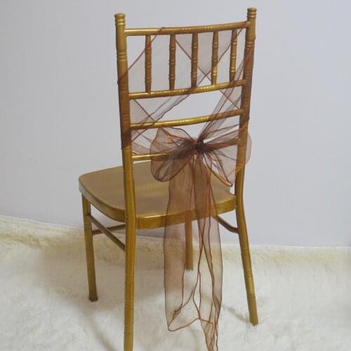 Romantic Organza Chair Sahes For Wedding Decoration Chair Bow band Christmas Birthday Banquet Chairs Decors Hotel Supplies