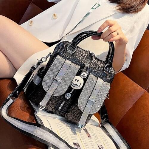 Luxury Bolsas Femininas De Luxo Top Handle Tote Bags for Women Travel Handbags Rhinestone Dual-use Fashion Shoulder Satchels