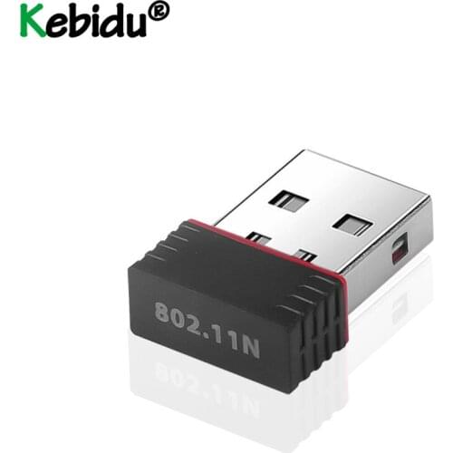 KEBIDU 150Mbps Mini Network card USB 2.0 WiFi Wireless Adapter Network LAN Card 802.11 ngb RTL8188FTV Adaptor for PC Desktop