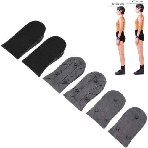 Heel Height Lift Insoles Adjustable Shoes Increase Inserts Elevator Cushion Pads Black Pedicure Tools