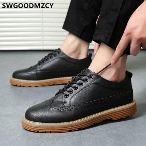 Мужские кожаные кроссовки SWGOODMZCY China At AliExpress