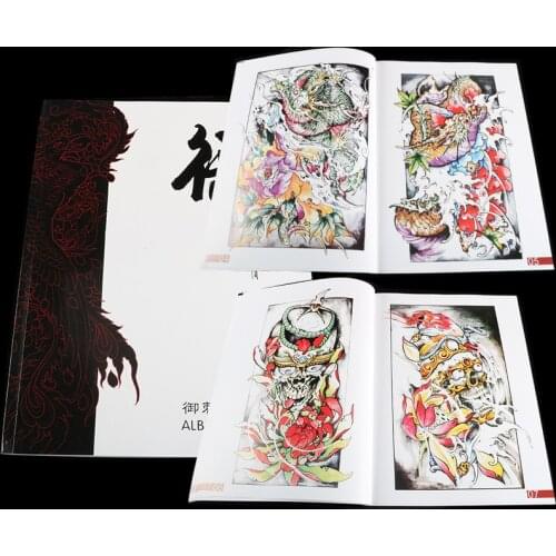 Tattoo Book Dragon Skull Ghost Color Sketch Pattern Design Suitable For Tattoo Artist & Beginners