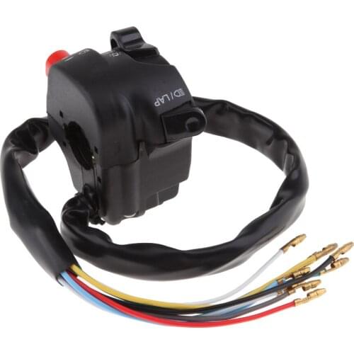 12V 2 Function Left Handlebar Switch Assembly for Honda Motorcycle ATV, Waterproof