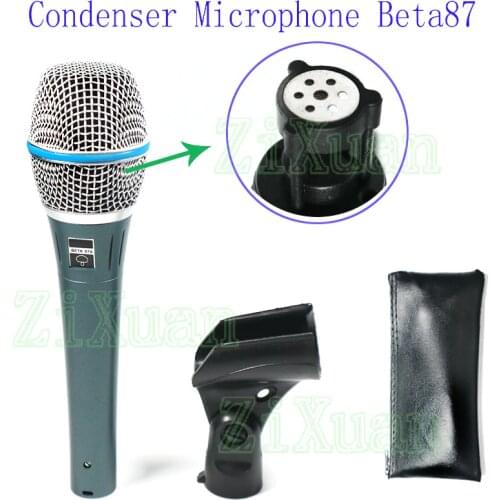 Beta87 a c top quality beta87a real condenser capsule wired karaoke solo vocal stage live condenser microphone