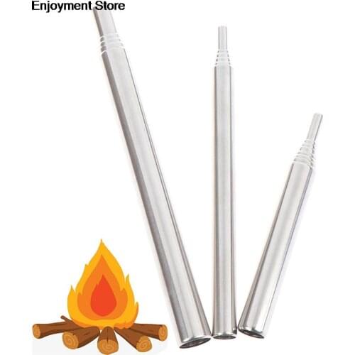 Camping Survival Blow Fire Tube Emergency Fire Starting Outdoor Pocket Bellow Collapsible Fire Tools Kit Hot Sale