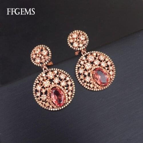 FFGems Hyperbole 925 Silver Sterling Created Zultanite Dangle Earrings Fine Jewelry Women Wedding Wholesale