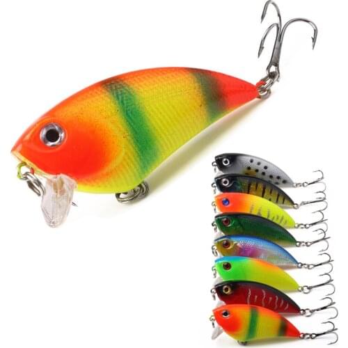 1PC Artificial Plastic VIB Fishing Lure 5.5CM-6.6G Diving 0.3-0.9M Crankbaits Vibration Fishing Tackle