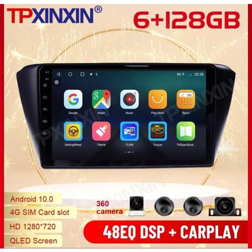 2 Din Carplay Android Radio Receiver Multimedia For Skoda Fabia 2015 2016 2017 2018 2019 GPS Navigation BT Audio Video Head Unit