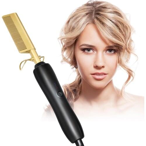 2 in 1 Twist Hair Curling & Straightening Iron Hair Straightener Hair Curler Wet & Dry Flat Iron Hair Styler Tool Hot Comb