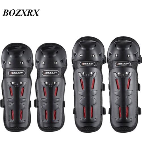 BOZXRX 4pcs Motocross Knee Protector Brace Protection Elbow Pad Kneepad Motorcycle Sports Cycling Guard Protector Gear Equipment