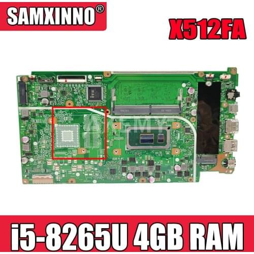 Akemy For ASUS VivoBook 15 X512FA X512F F512FA A512F Laotop Mainboard X512FA Motherboard W/ i5-8265U 4GB RAM