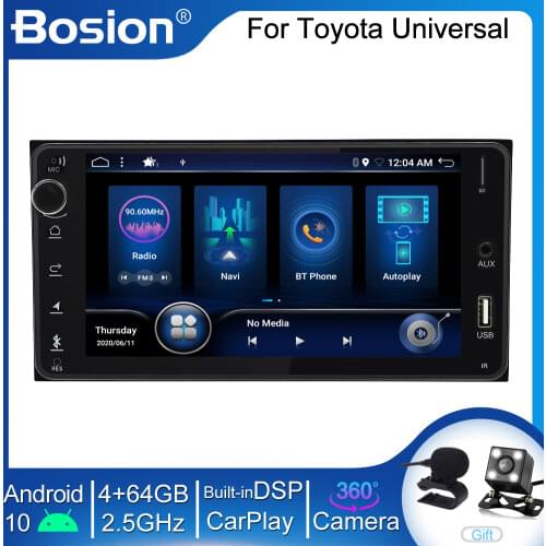 Bosion 2DIn Raido Car android 10 Car Multimedia Player For toyota vios crown camry hiace previa corolla rav4 2din dvd player BT