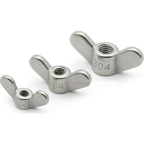 Butterfly Wing Nut M4 M5 M6 M8 M10 M12 M16 M20 Wing Nuts Butterfly Nut 304 Stainless Steel Hand Tighten Nuts Claw Nut