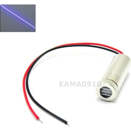 Focusable 405nm 10mW 3-5V Line Violet/Blue Laser Diode Module 12x35mm Driver in