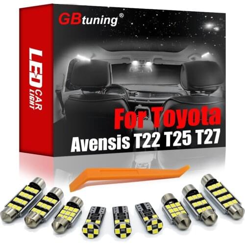 GBtuning Canbus LED For Toyota Avensis T22 T25 T27 (1997-2017 2018) Vehicle Dome Ceiling Bulb Interior Light Kit Accessories