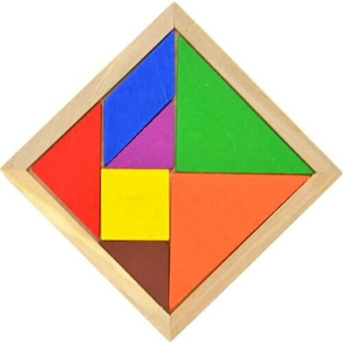 Jigsaw Puzzle Color Wood Intelligence Building Make-up Primary School Mathematics Experimental Apparatus