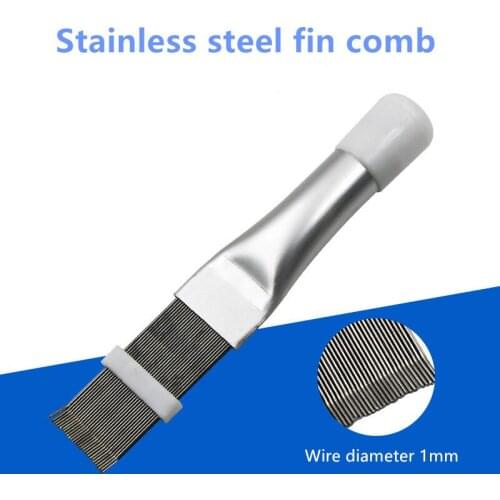Stainless Steel Fin Comb Air Conditioner Fin Condenser Comb Refrigeration Maintenance Tools Warping Blade Cleaning Brush