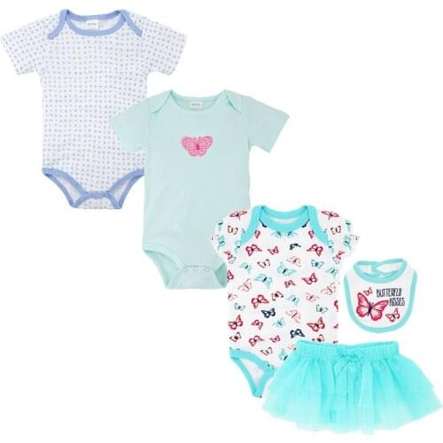 Honeyzone Cute Baby Girl Clothes Girl Lovely Skirt Set Infant Summer Print Jumpsuit Bodys Bebe Ropa Recien Nacido Baby Bodysuit