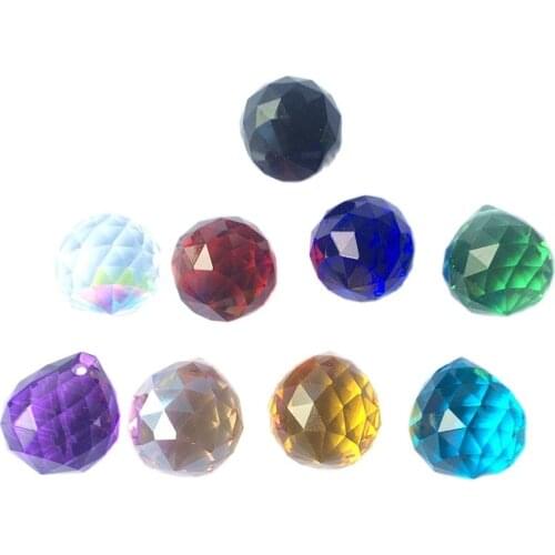 Top Quality 5pcs/lot Mixed Colors 20mm Crystal Chandelier Balls Glass Faceted Sphere For DIY Wedding Party and Event Supplies