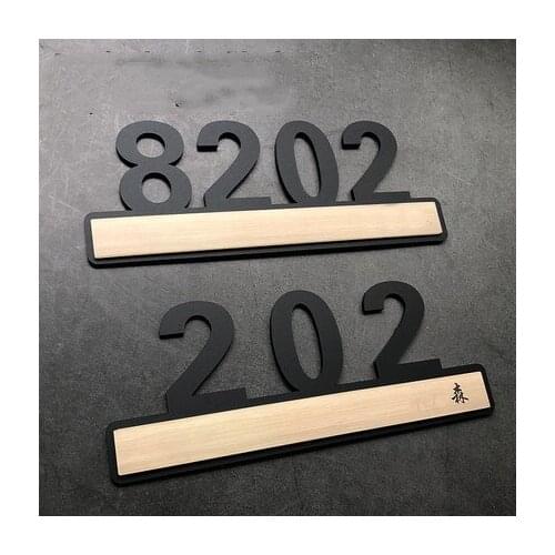 Customized Acrylic House Number Plates Home House Number Signs Creative Personality Hotel KTV Box Room B&B Room Cards