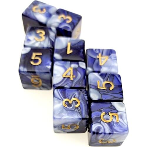 Rollooo Dice 10pc/set D6 Mix color Digital Dice Rpg dice