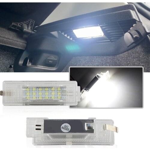 2PCS 12V 6000K White LED Interior Lamp Car Trunk Luggage Compartment Light For VW Golf Jetta Passat CC B6 B7 Cargo Area Lamp