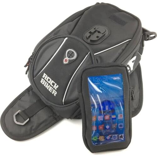 Magnetic Motorcycle Tank Bag Waterproof Motorbike Saddle Bag Single Shoulder Bag Backpack Luggage Phone Case with Rain Cover