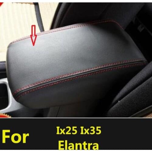 Customzied Microfibre Leather Center Armrest Cover For Hyundai ix25 / Hyundai ix35 For hyundai Elantra 2010-2019