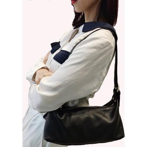 2020 New Retro Genuine Leather Bag Womens Shoulder Messenger Underarm Handbag Trend Designer