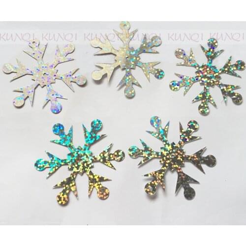 New!! 150pcs 50mm Large Snowflakes Loose Sequin Paillette Sewing,Christmas Decoration, Kids DIY Garment Accessory Laser Silver
