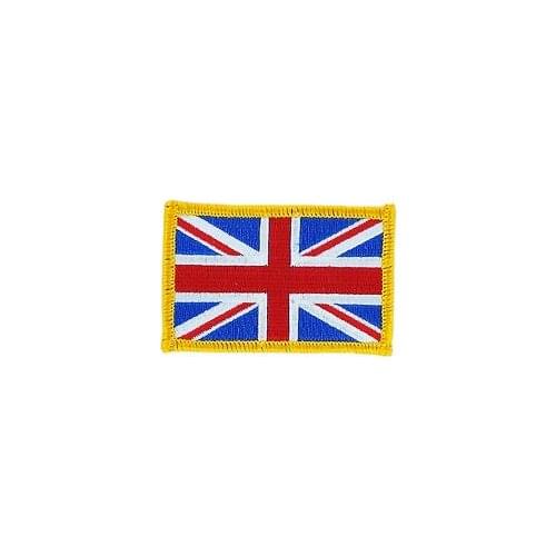 Custom flag patches high quality custom patches no minimum hot sales uk flag embroidered patches