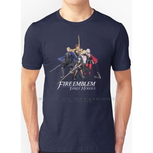 Fire Emblem ? : Three Houses - House Leaders & Byleth ( Female ) T Shirt 100% Pure Cotton Fire Emblem Fire Emblem Three Houses