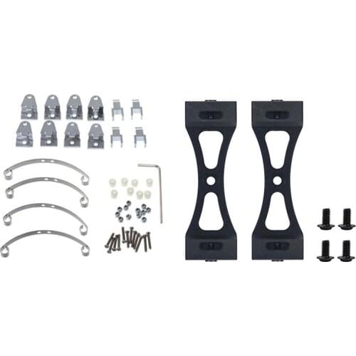 Leaf Spring Suspension Set with 2Pcs Metal Bracket Upgrade Metal Diy Parts Kit,Black