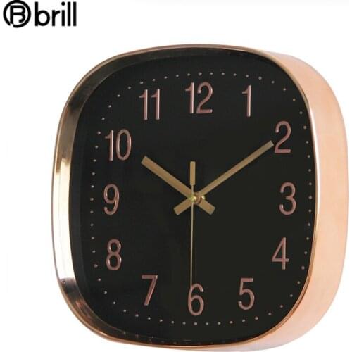 Luxury Nordic Wall Clocks Gold Large Digital Silent Wall Clocks Square Abstract Modern Design Wall Watches Home Decor Horloge