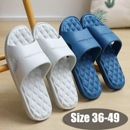 Odor-resistant Slippers For Men Sandels Summer Indoor Slippers Plus Size 48 49 Mens Beach Slides Shoes Male Bath Shower Slippers