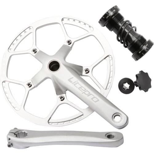 Folding road bike Bicycle modification Single disc 170mm 130 BCD Crankset Crank 53 56 58T BMX bike Chainwheel
