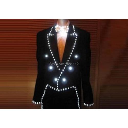 Led clothes/ Luminous costume/ Alexander robot/Luminous coat /led luminous