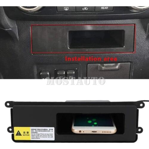 The Phone With QI Wireless Charging For Mitsubishi Pajero Wireless Car Charger Phone Fast Charging Pad 2016-2020 LHD
