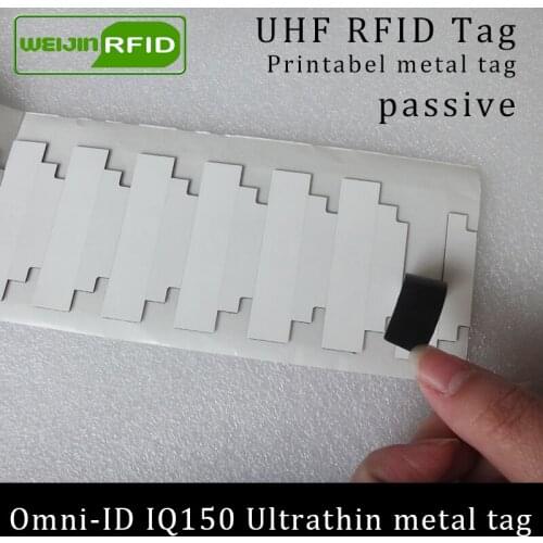 UHF RFID anti-metal tag omni-ID IQ150 IQ 150 915mhz 868mhz Impinj Monza R6 EPCC1G2 6C printable passive RFID Synthetic Label