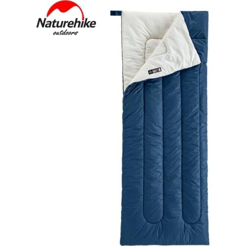 Naturehike Ultralight Compact Cotton Single Hiking Sleeping Bag Waterproof Square Packable Summer Outdoor Camping Sleeping Bag