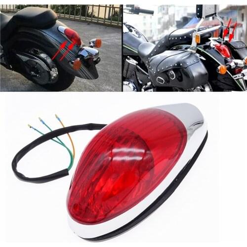 1 Pcs Universal Motorcycle Rear Taillight Running Light Red LED Brake Indicator Lamp Fit for Suzuki Kawasaki Honda Yamaha