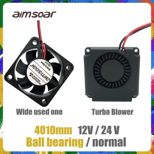 4010 fan 12v 24v ender 3 fan 40mm fan 2 pin oil fan dual ball bearing cooler cooling fan 3d printer parts 4010 40*40*10mm