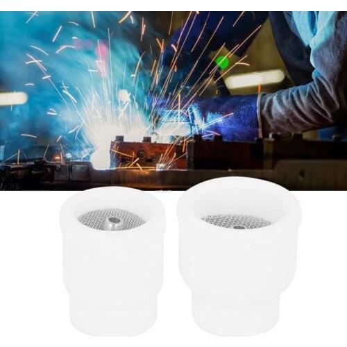 2Pcs Ceramic Welding Cup Set for WP-17/18/26/9/20 Agon Arc Welding Gun 10# 12# Welding Cups Set Manual Tool Gas Torch Gun